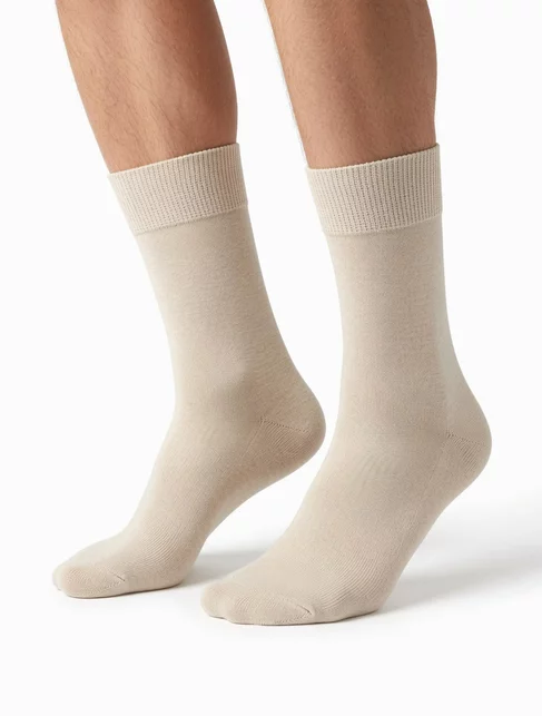 Sosete bumbac 100% culoare in naturala Steven S200