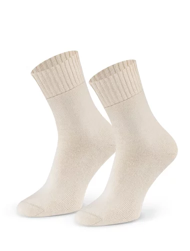 Sosete flausate bumbac 100% in culoare naturala Steven S199