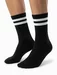 Sosete bumbac negre cu dungi albe Steven S057-338