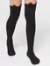 Sosete jambiere bumbac negre Conte Elegant Overknees
