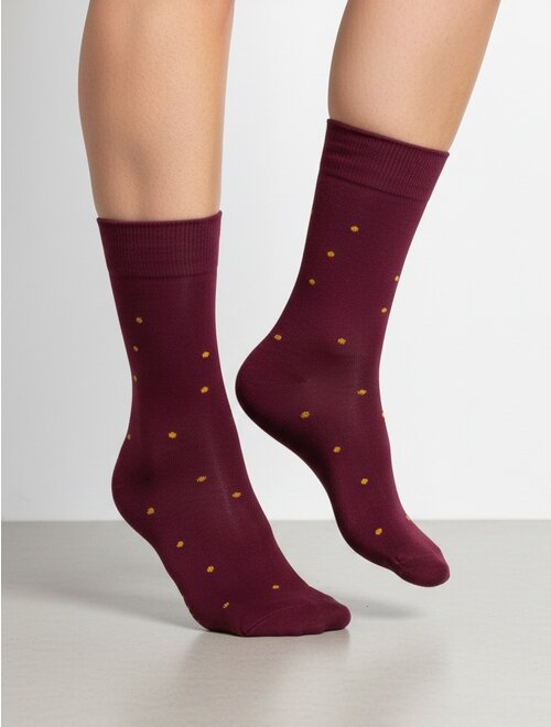 Socks Sosete bumbac organic bordo Kabak Burgundy