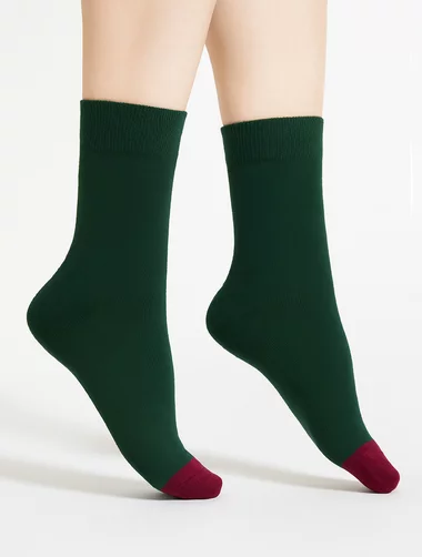 Sosete bumbac organic verzi Kabak Green Bottle