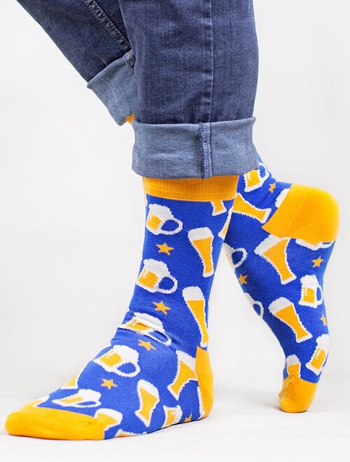 Sosete colorate cu bere The Happy Toe Beer Lover