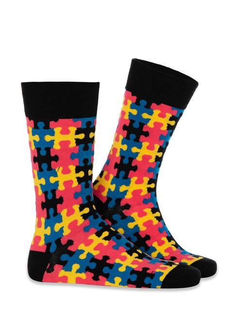 Sosete colorate cu model puzzle Socks Concept SC-1855