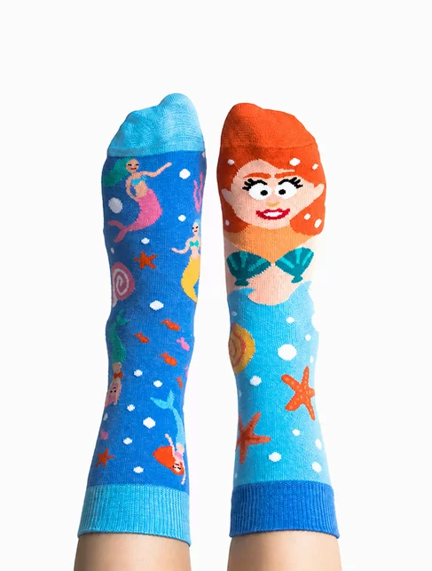 Sosete copii bumbac colorate cu sirena Nanushki Fishtail Abigail Kids