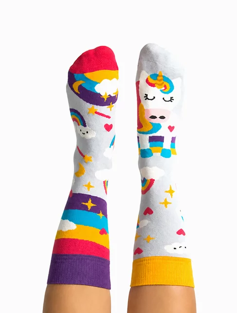 Sosete colorate cu unicorn Nanushki Happy Unicorn