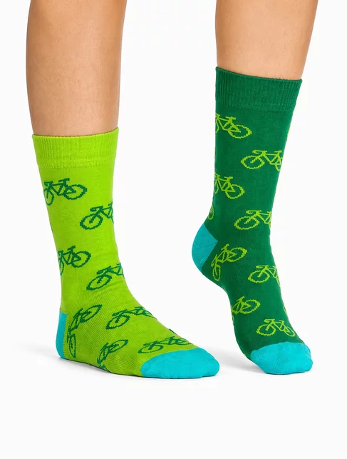 Sosete copii cu biciclete Nanushski Tour de Green Kids