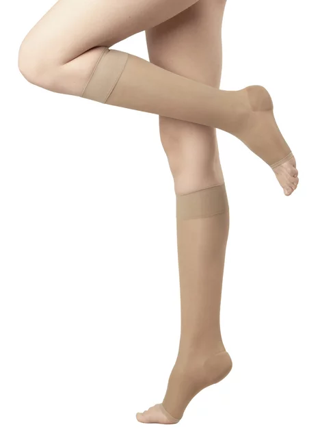 Sosete cu varf decupat compresie ridicata de preventie (18-21 mmHg) Veera 140 den