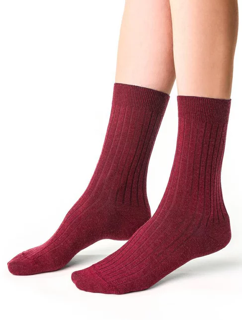 Sosete dama lana merinos raiate fara presiune Steven S130