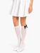 Sosete fete microfibra albe lungi sub genunchi cu fundita neagra Knittex Rivette 40 den