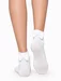 Sosete fete vascoza raiate albe cu fundita Knittex Bowie