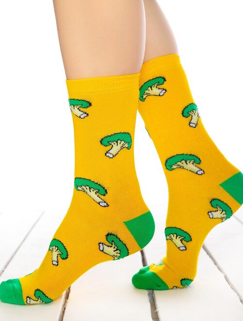 Sosete galbene cu brocoli Socks Concept SC-1791