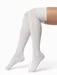 Sosete jambiere albe lungi peste genunchi Steven S076-020