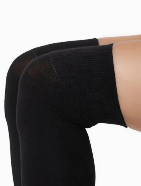 Sosete jambiere negre lungi peste genunchi Steven S076-019
