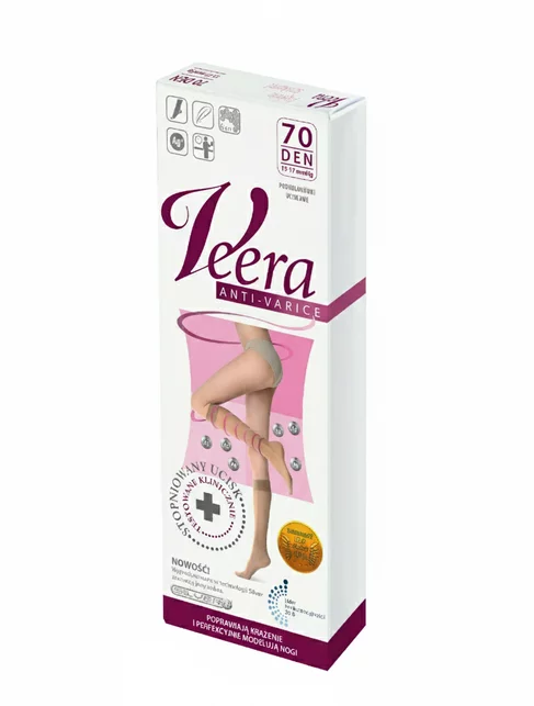 Sosete lungi compresie medie de preventie (13-17 mmHg) Veera 70 den