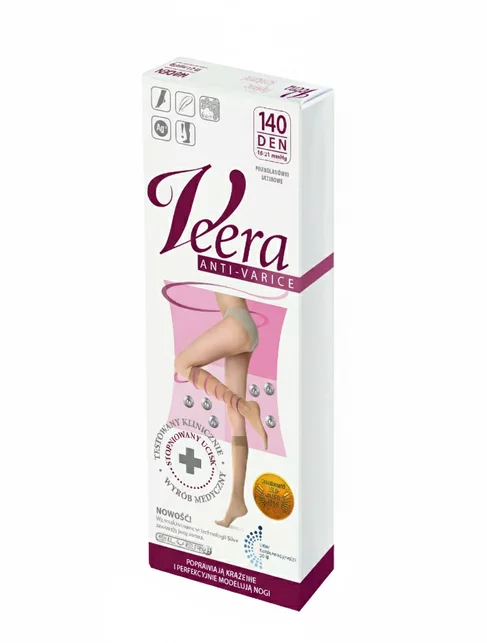 Sosete lungi compresie ridicata de preventie (18-21 mmHg) Veera 140 den