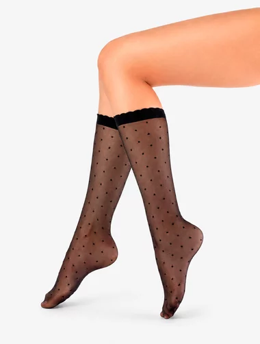 Sosete lycra lungi cu buline Sosetaria Balerina 20 den