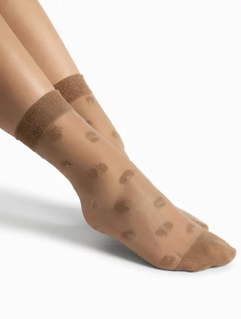 Sosete lycra cu fir metalizat si buline Fiore Pop In 15 den