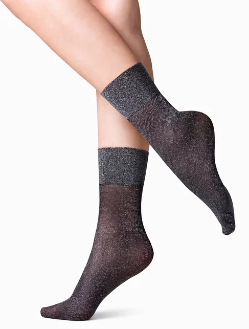Sosete lycra negre cu fir metalizat Gabriella 688 Tova 20 den