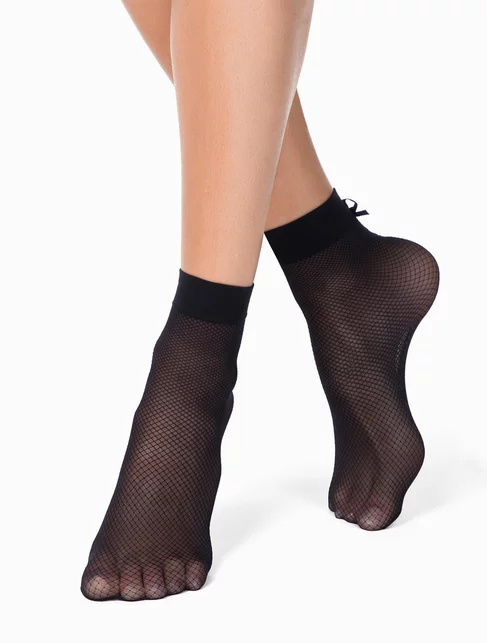Sosete lycra negre cu fundita satinata Conte Satin Bow 40 den