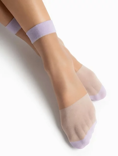 Sosete lycra violet cu model Fiore Dua 20 den