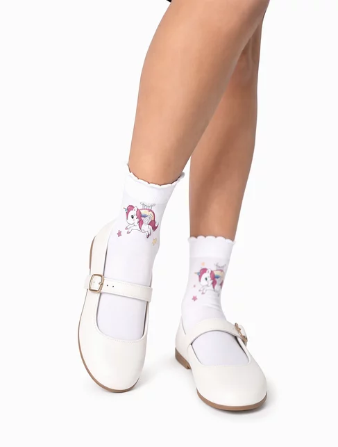 Sosete fete microfibra cu model Knittex Hannah Unicorn 40 den