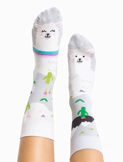 Sosete model unisex Nanushki Llamacita