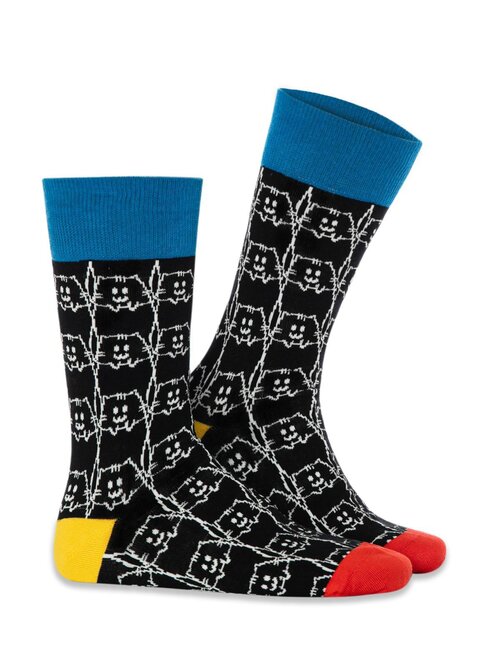 Sosete negre cu contur de pisica Socks Concept SC-1880