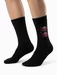 Sosete negre cu model romb Steven S056-246
