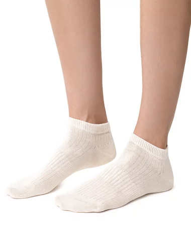 Sosete scurte bumbac 100% in culoare naturala Steven S197