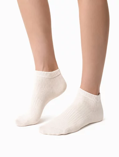 Sosete scurte bumbac 100% in culoare naturala Steven S197