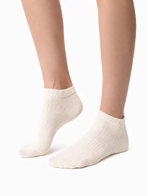 Sosete scurte bumbac 100% in culoare naturala Steven S197
