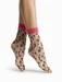 Sosete pudra cu animal print Fiore Amalia 20 den
