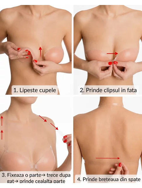 Sutien invizibil autoadeziv din silicon cu bretele transparente Julimex BS 04