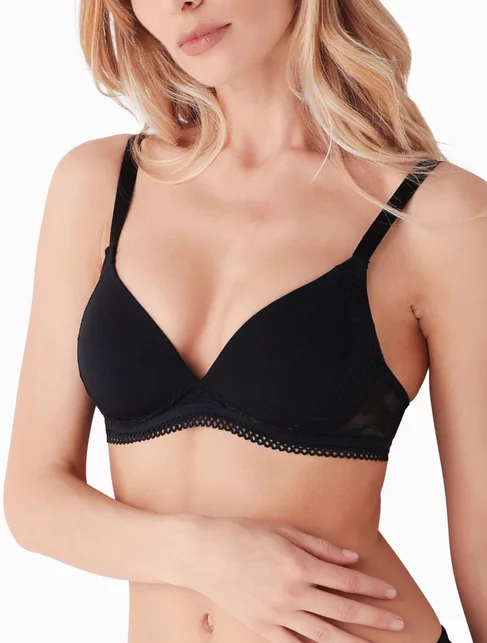 Sutien microfibra buretat cu dantela fara sarme Cotonella ADB05
