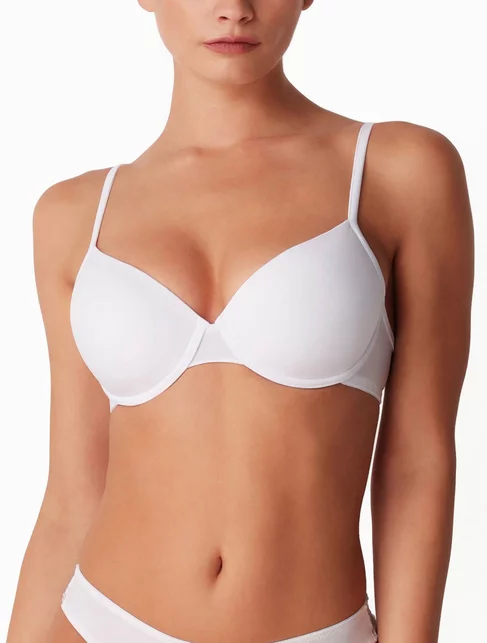 Sutien microfibra T-shirt buretat cu sarme Cotonella CD019 00B1