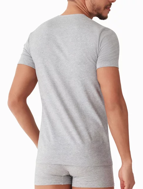 Tricou bumbac barbati cu decolteu in V Cotonella AU297 0001