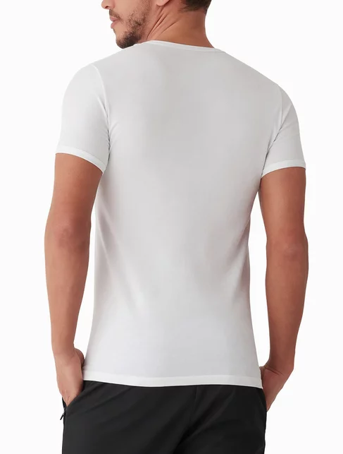 Tricou bumbac barbati cu decolteu in V Cotonella GU033 0001
