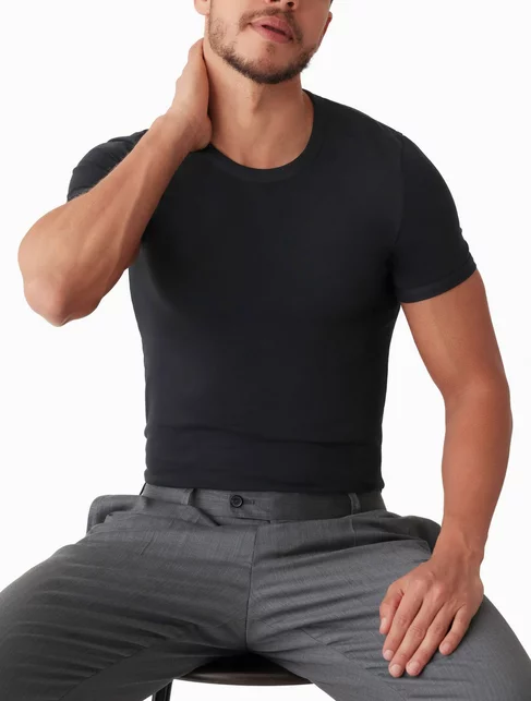 Tricou bumbac barbati decolteu rotund Cotonella GU006 0001