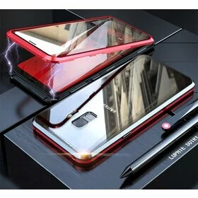 Husa 360 Magnetica cu Sticla fata + spate pentru Galaxy S9 Red