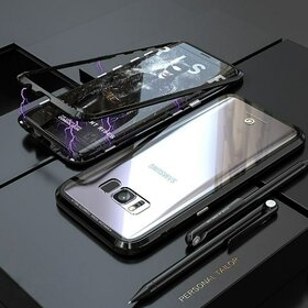 Husa cu Bumper Magnetic si Spate din Sticla Securizata pentru Galaxy S8