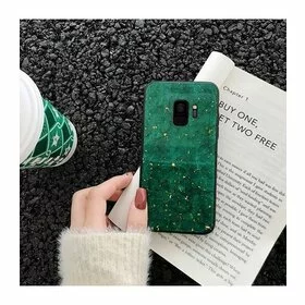 Husa protectie cu model marble pentru Galaxy J6 (2018) Green