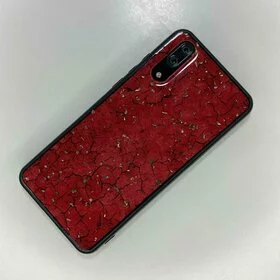 Husa protectie cu model marble pentru Huawei P20 Red