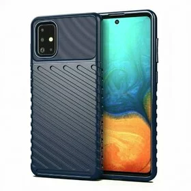 Husa Rugged Cover din TPU Flexibil pentru Samsung Galaxy A21s Black