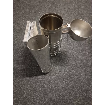 Afumător inox profesional ranforsat, capac rotund, cu cilindru picture - 2