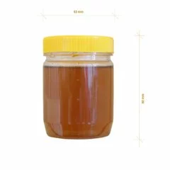 Borcan miere plastic alimentar rotund 280g