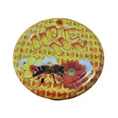 Capac borcan 370ml (TO 66) albina pe floare rosie picture - 1