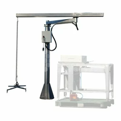 Macara pneumatică inox Premium pentru laborator de extracție miere, 50 kg, braț 2 m – Thomas