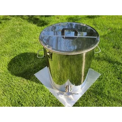 Maturator inox alimentar PRO 75 kg cu manere si inchidere capac