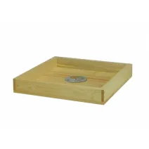 Podișor cu orificiu central disc și înălțător, 12 rame, integral din lemn